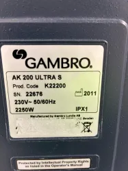 Gambro AK-200 Ultra S Dialysis Machine for Renal Replacement Therapy, 3 of 3