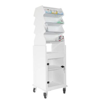 TrippNT Model 50252 Tall Slanted Suture Cart with Clear Door and Locking Casters-cover