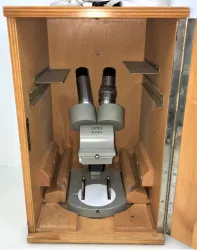 Precision Optics Lumex Binocular Stereo Microscope with Wooden Case, 6 of 8
