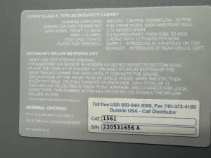 Thermo 1500 Series B2 6' BioSafety Cabinet, 2 of 2