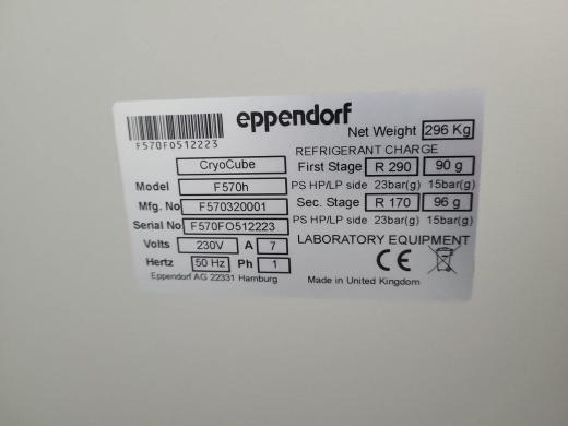 Eppendorf CryoCube F570h Ultra-Low Temperature Freezer Lab Spares/Repairs
        NOTE - THIS IS A SPARES/REPAIRS ITEM-cover