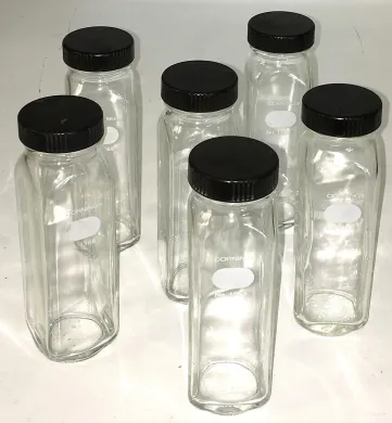 Corning PYREX 1368 160mL Wide-Mouth Milk Dilution Bottle with Phenolic Screw Cap