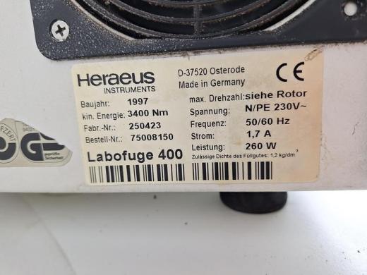 Heraeus Labofuge 400 Centrifuge-cover