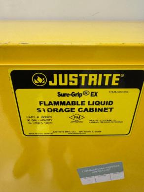 Justrite Model 393020 30 Gallon Flammable Liquid Storage Cabinet with Sure-Grip EX-cover