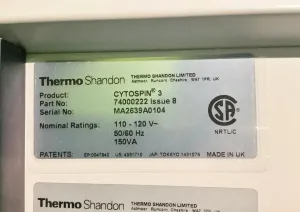 Thermo Shandon Cytospin 3 Benchtop Cyto-Centrifuge for Precise Cell Slide Preparation, 14 of 14