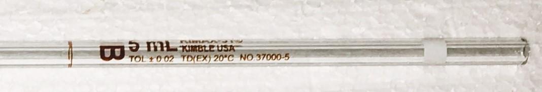 Kimble 37000-5 KIMAX Class B 5mL Volumetric Pipet