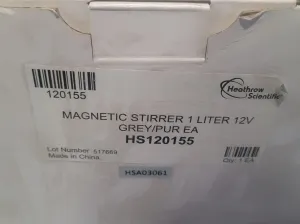 Heathrow Scientific HS120155 1L Benchtop Magnetic Stirrer with Variable Speed and AC/DC Power Supply, 3 of 3