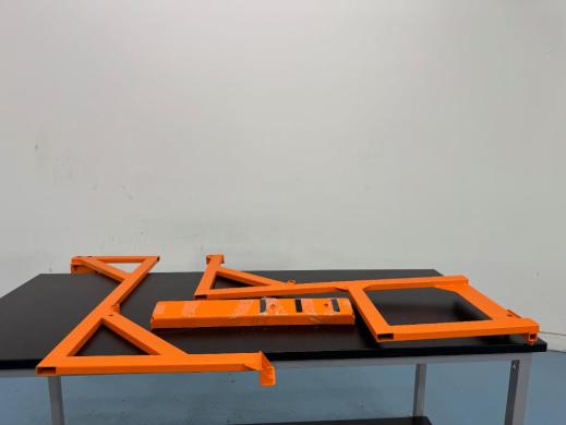 Orange Metal Framing for Laboratory Equipment Support-cover