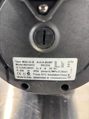 Grundfos MQ3-35 B Laboratory Water Pump with Integrated Pressure Tank-cover