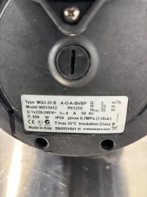 Grundfos MQ3-35 B Laboratory Water Pump with Integrated Pressure Tank