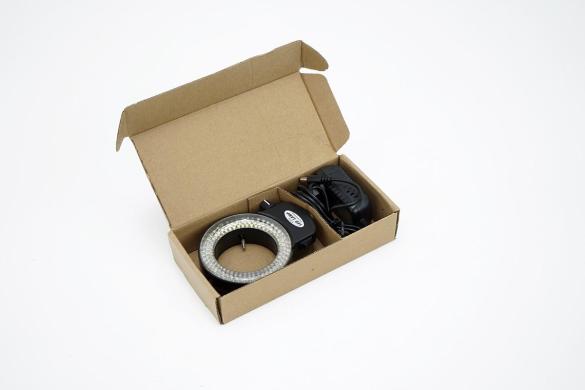 AmScope LED-144B-ZK Black 144-LED Microscope Ring Light, 63 mm-cover