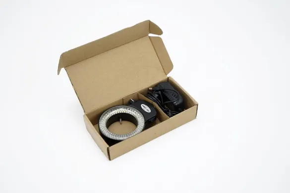 AmScope LED-144B-ZK Black 144-LED Microscope Ring Light, 63 mm