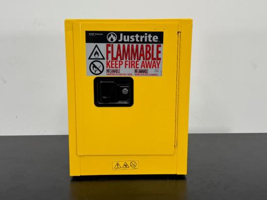 Justrite 4 Gallon Flammable Liquid Storage Cabinet for Laboratory Safety-cover