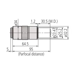 Mitutoyo 20x M Plan Apochromatic Super Long Working Distance Objective, 2 of 2