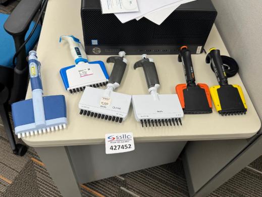 Set of 6 Electronic Multichannel Pipettes for High-Throughput Liquid Handling-cover