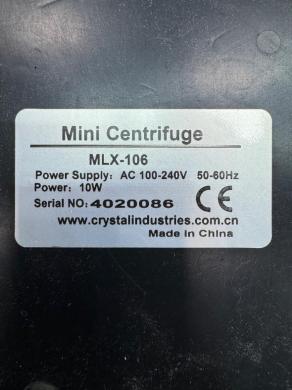 Crystal Industries MLX-106 Mini Centrifuge-cover