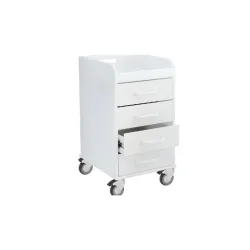 TrippNT Polyethylene Compact Locking Laboratory Cart with 4 Locking Drawers, 14"x27"x19", 10 of 10