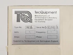 TecEquipment H16 Losses in Piping Systems Fluid Mechanics Training Apparatus, 4 of 27