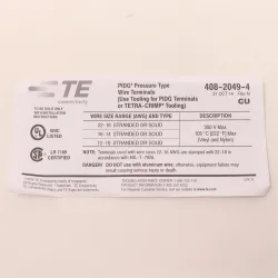 TE Connectivity 35149 PIDG Ring Tongue Terminal, 12-10 AWG, #6 Stud, 444-Pack, 3 of 8