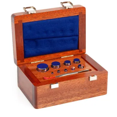 Radwag Cylinder Weights, Set (1 g - 50 g), Wooden Box