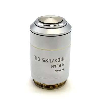 Leica N Plan 100x Oil Immersion Microscope Objective, ∞/-/D, M25 Thread