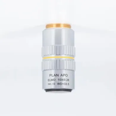 Motic Plan Apochromat ELWD 10X Objective Lens, WD 33.5mm for PA53MET & PSM1000 Series