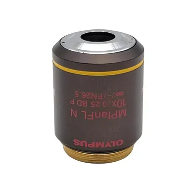 Olympus MPlanFL N 10x BD P Pol Metallurgical Microscope Objective