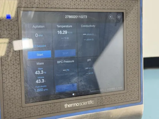 Thermo Scientific HyPerforma Single-Use Bioprocess Mixer with 50 L Vessel and Touchscreen Control