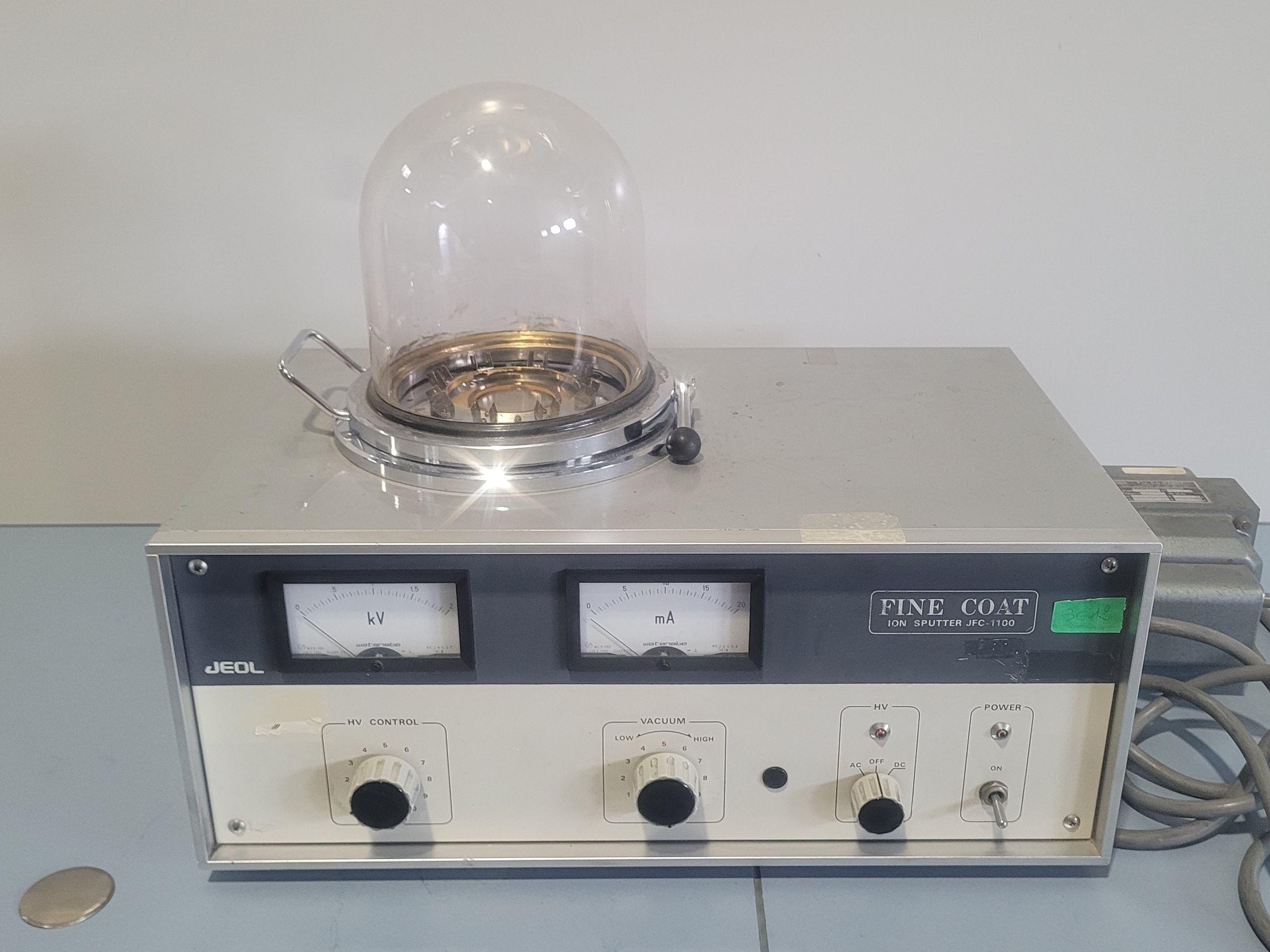 JEOL JFC 1100 Fine Coat Ion Sputter Coater for Sample Surface Preparation