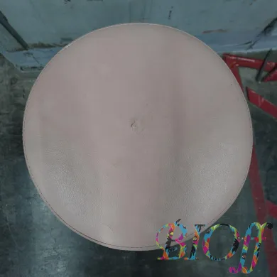 5868 Laboratory Round Stool, Light Pink, Φ39cm Seat, Adjustable Height W55×H40~50cm
