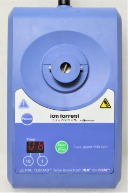 Ion Torrent Ultra-Turrax Tube Drive UT TD 1100 rpm Homogenizer for Animal Tissue and Sample Preparation