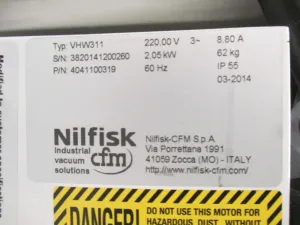 Nilfisk Industrial Vacuum Cleaner 10L, 20kPa, 220V, 3 of 3