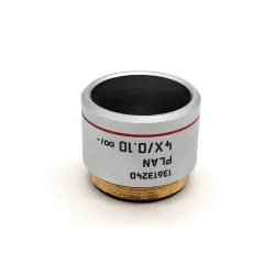 Leica Plan 4x Microscope Objective Lens Model 13613240 with 0.10 NA and M25 Thread, 2 of 2