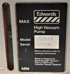 Edwards E2M2 Dual Stage Rotary Vane Vacuum Pump, 2 CFM, 11 of 18