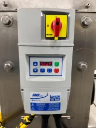 IEDCO 304 Stainless Steel Industrial Drum Inverter with Control Panel and Casters, 3 of 4