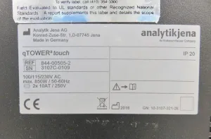 Analytik Jena qTower3 Touch Real-Time PCR System with 96-Well Block and Multiplex Fluorescence Detection, 13 of 13
