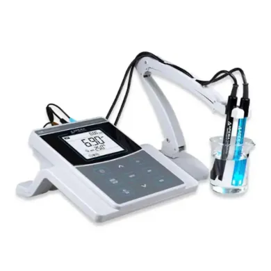 Benchtop Multiparameter pH/Conductivity/TDS/Salinity/Resistivity Meter Kit with Auto Calibration and Data Logging