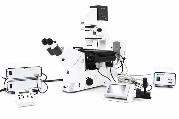 Zeiss Axio Observer Z1 Fully Motorized Inverted Fluorescence DIC Microscope with ApoTome and Colibri-cover
