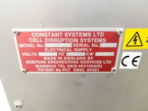 Constant Systems One Shot Model 53 Cell Disruption System for Laboratory Use, 9 of 18
