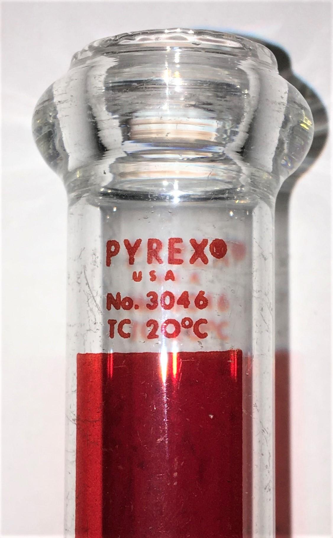 Corning PYREX 3046-25 Lifetime Red Graduated Cylinder, 25 mL