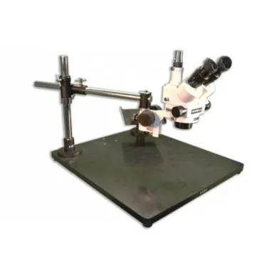 Meiji EMZ-5TR Trinocular Zoom Stereo Microscope with Wide Surface Laminate Stand