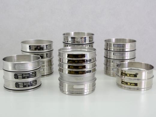 Various analysis sieves from Retsch, Endecotts, and others-cover
