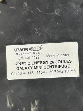 VWR Galaxy Mini Benchtop Single-Speed Microcentrifuge with Clear Dome Lid-cover