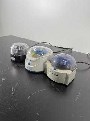 Lot of 3 Various Microcentrifuges for Microtube Centrifugation in Laboratory Workflows-cover