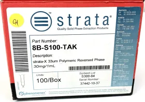 Phenomenex Strata-X 33µm Polymeric Reversed Phase SPE Sorbent 30mg/1mL (100-pack), 8 of 8