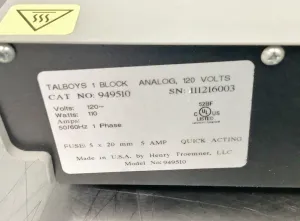 Talboys Analog Dry Bath Heat Block with Interchangeable Aluminum Blocks, CAT# 949510, 9 of 9