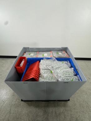 Laboratory Consumables Storage Container with Enclosed Design and Black Lid/Base-cover