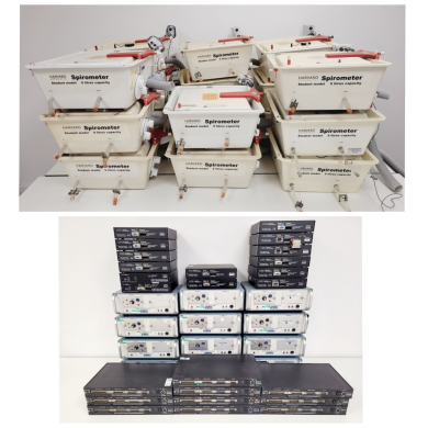 Harvard Apparatus Student Spirometer with Amplifiers – Lot of 17 Units-cover