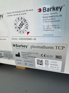 Barkey plasmatherm TCP Controlled Plasma Thawing System-cover