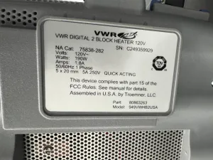 VWR Digital Heatblock Model 75838-282 Laboratory Heating Device, 5 of 5